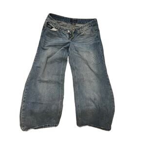 Aeropostale Super Low Rise Baggy Wide Womans Jeans 14R
